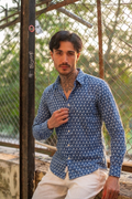 Hangout Shirt FS : Taj Blue Voile