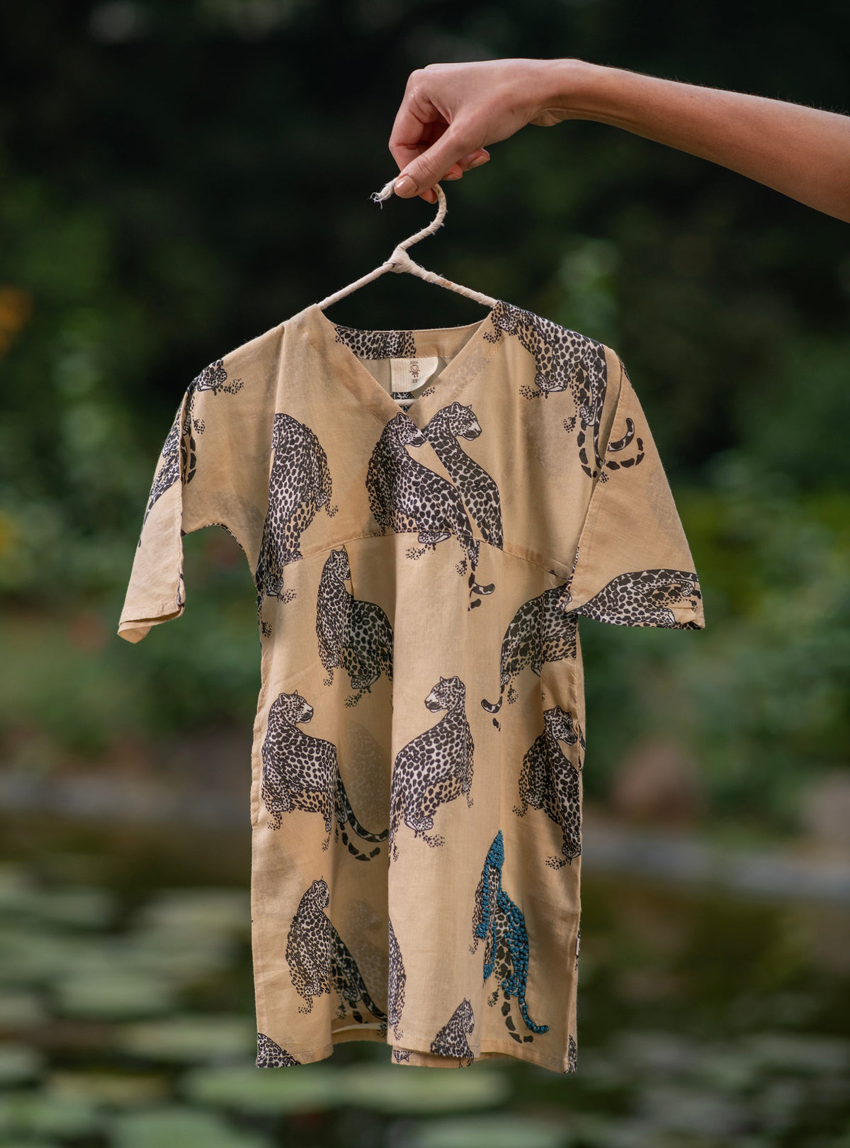 Kids Tea Time : Dress Leopard Beige Voile