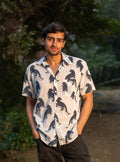 Xavier Shirt Half Sleeves : Leopard White