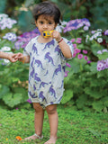Baby Romper : Leopard Aqua